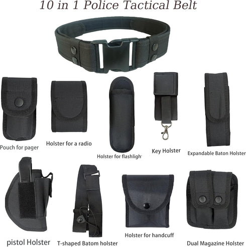 ZGJINLONG Tactical Utility Belt,Versatile Police Security Guard Military Modular Equipment System Molded Duty Belt
