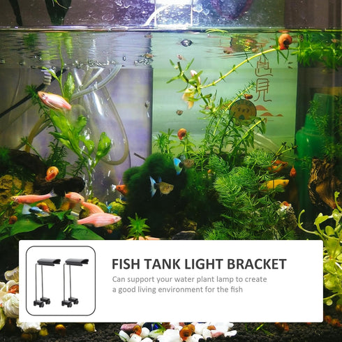 2pcs Fixtures Lamp Holders Light Rack Professional Led Support Accessories Decoration Tank Grass Water for Holder