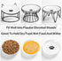 Cat Food Bowls, Pack of 3 Whisker Friendly Ceramic Bowls with Non-Slip Silicone Bottom for Indoor Cats, Kittens