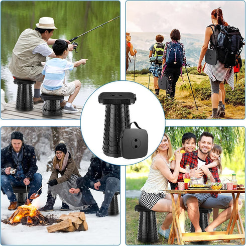485lbs Collapsible Stool - Lightweight Folding Stool, Capacity, Portable for Adults, Camping, Fishing, Hiking, Outdoor