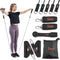 Sunny Health & Fitness Premium Resistance Band Set with Door Anchors, Handles & Carry Bag for Strength Training