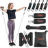 Sunny Health & Fitness Premium Resistance Band Set with Door Anchors, Handles & Carry Bag for Strength Training