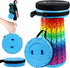 ALEVMOOM 2026 Collapsible Stool with Thick Cushion, H18.1 D10.24 More Sturdy Capacity