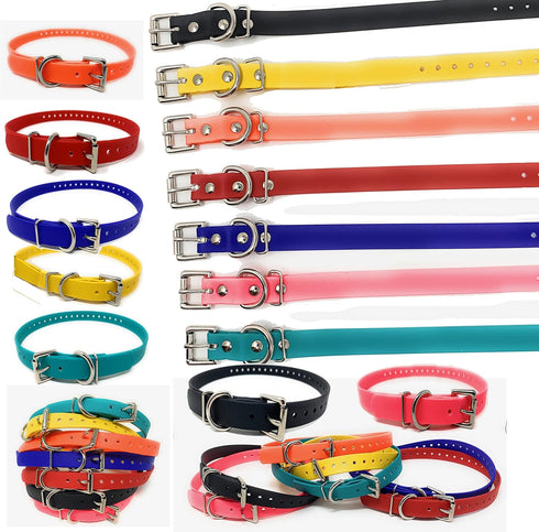 Sparky Pet Co 3/4" Biothane Replacement Roller Buckle Dog Collar, Teal