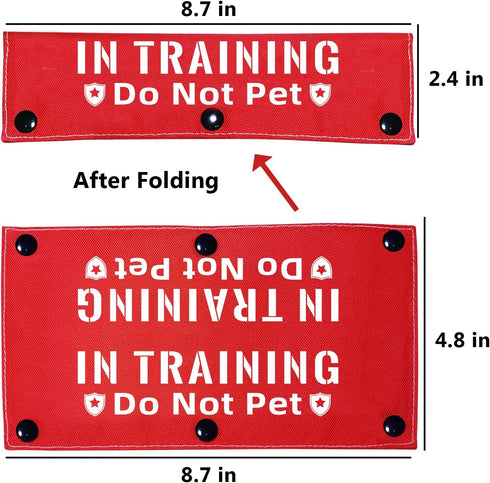 in Training Do Not Pet Funny Red Dog Leash Sleeve - Leash Wrap for Pet Dogs Walking - Dog's Gift and Dog Owner Gift