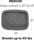 Furhaven Dog Bed for Medium/Small Dogs & Indoor Cats, 100% Washable Sherpa Fleece Bolster Crate Pad Gray