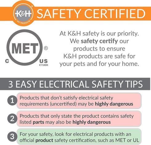 K&H Pet Products Heated Extreme Weather Outdoor Kitty Pad, Waterproof Cat Heated Bed, Tan 9 x 12 Inches