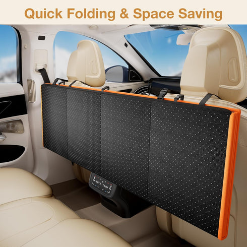 52 24.4in, 330 lbs, Pecute Dog Car Seat Cover for Back Seat, Back Seat Extender for Dogs * Foldable in The Car, Hard