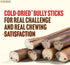 6 Inch (5 Count) 100% Natural Farm Cold-Dried Bully Sticks Odor Free Longer Lasting High Protein Dog Chews Beef Pizzle
