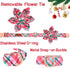 Unique Style Paws Dog Collar with Flower, Pink & Green Plaid, Best Gifts for Small Medium Large Dogs - XL