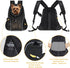 WOYYHO Small Dog Carrier Backpack - Ventilated Mesh Travel Pack with Safety Belt for Dogs 2-4.5 lbs, Black