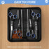 Niura 7 in 1 Professional Pet Grooming Kit - Grooming Scissors Set for Dogs & Cats