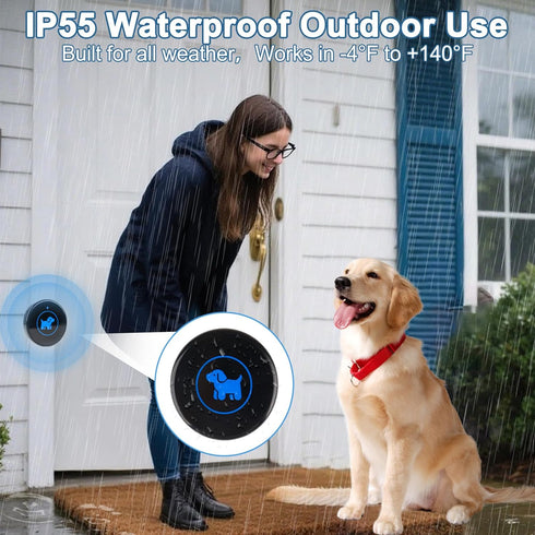Cangecit 2026 1000Feet 55 5 (1 Dog Door Bell Version, Dog Doorbells for Potty Training Dog Bells to Go Outside, Range