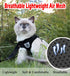 Adjustable Reflective Soft Mesh Vest Cat and Puppy Harnesses with Leashes Set, Escape Proof Outdoor Harness for Kittens
