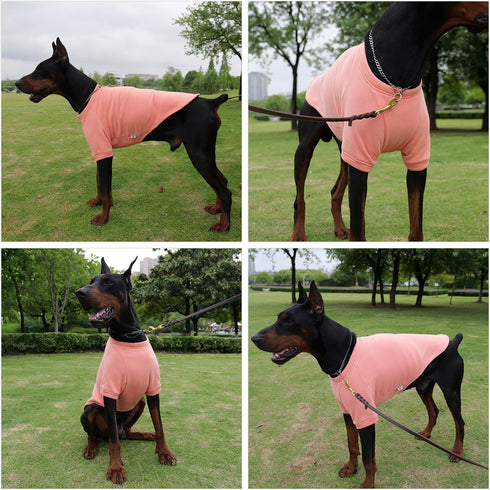 Lovelonglong Dog Sweatshirt and Pullover for Small to Large Dogs - Cold Weather Protection in Lobster-Pink XL
