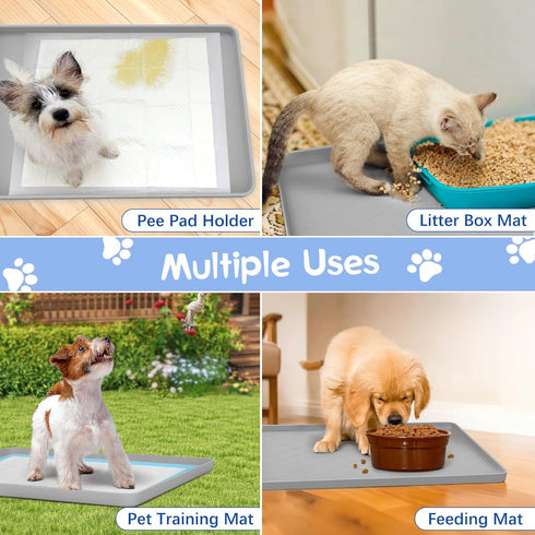 22" 34" VavoPaw Pee Pad Holder for Dog, Puppy Pad Holder with Clamps, Raised Edges Leak-Proof Dog Pee Pads Holders