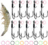 Live Shrimp Hooks, 10pcs Double Fishing Hooks Shrimp Hooks Live Bait Holder