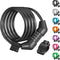 Titanker Bike Lock Cable, 4 Feet Basic Self Coiling Kids Bike Lock with Mounting Bracket (Black-8mm)