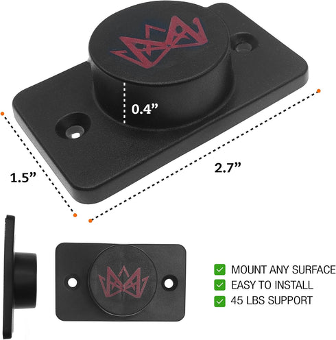 MIJIG 2 Pack 25 Magnetic Gun Holders Soft Rubber Coated Pounds Gun Magnets for Handguns, Rifles, Shotguns, Pistols