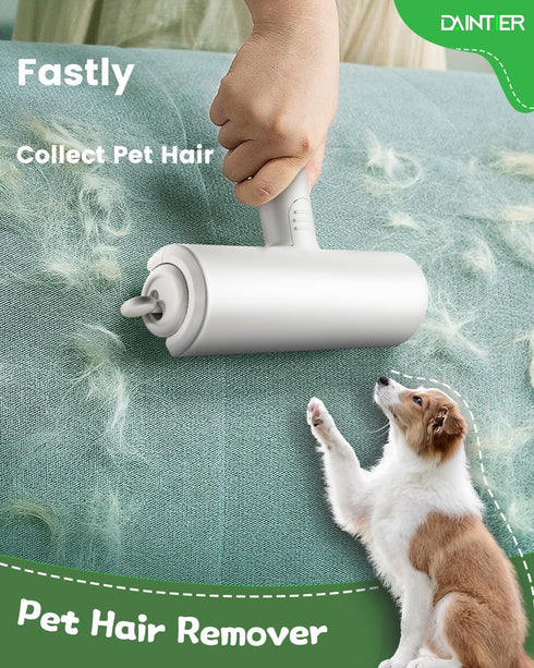 Pet Hair Removal Tool,DAINTIER Reusable Pet Hair Remover,Cat and Dog Portable Hair Remover,Upgraded Animal Fur Multi-Surface Removal Tool for Couch, Furniture, Carpet, Car Seat,Clothing