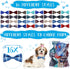 16 Pieces Hawaiian Style Dog Bow Ties with Rubber Bands, Slide Dog Collar Attachment for Large Dogs, Spring Summer