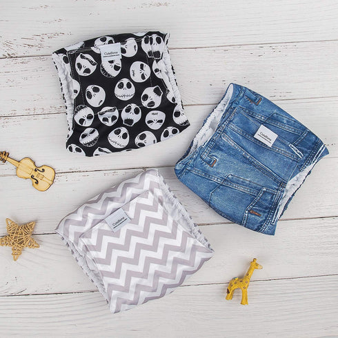 CuteBone Dog Belly Bands for Male Dogs, Washable Doggie Diapers DM06M