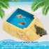 Hermit Crab Water Bowl with Climbing Ramp, Medium Reptile Water Bathing Pool Food Dish, Tortoise Habitat Aquarium Tank