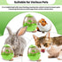 4.6 SunGrow Puppy, Small Dog Breeds, and Cat Treat Ball, Slow Pet Feeder, Boredom Buster, Adjustable Food Dispenser