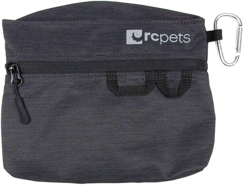RC Pet Products Quick Grab Treat Bag, Training Pouch with Belt Clip, Dog Bag Dispenser, Heather Black
