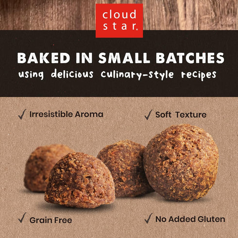Cloud Star Wag More Bark Less Chicken Meatballs – Soft Grain Free Natural Dog Treats, 14 oz.