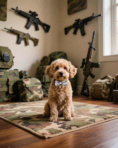 PET SHOW 10 Pack Camo Small Dog Bow Ties, Colorful Camouflage Bowties for Medium Dogs, Classic Bowknots Pet Grooming