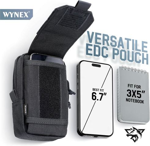 Pack WYNEX Tactical EDC Pouch, Molle Utility Pouches Gadget Organizer Phone Holder Waist Smartphone Pouch Tool Holster