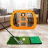 Golf Chipping Net Set with Pop Up Net, Durable Rubber Training Mat, 10 Golf Tees, 6 Practice Balls, Carry Bag