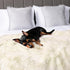 PetAmi Waterproof Dog Blanket 29x40 Cream Beige, Calming Fleece Cat Blanket, Washable Sherpa Faux Fur Throw