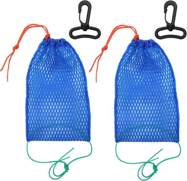 Dzlooppk 2Pcs Crab Trap Bait Bags, Portable Fish Trap with Locker Crab Snare