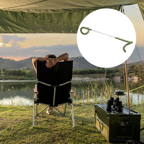 PATIKIL Camping Lantern Hook Hanger, 4 Pack Tent Lamp Hook for Outdoor Hiking, Olive Green