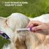 Poodle Pet Detangling Pet Comb - Long & Short Stainless Steel Teeth for Safe & Gentle Grooming