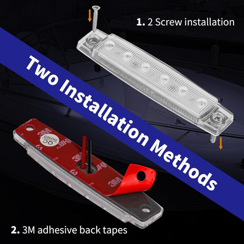12V (1 1 RVZONE Boat Navigation Lights, Marine Boat Stern Lights for Boats Waterproof Marine Bow Lighting for Pontoon