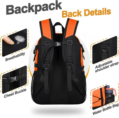 Goloni Soccer Backpack - Basketball Backpack with Ball & Shoe Compartment