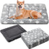 4 Pcs Dog Bed Mat, Reversible Crate Pad, Machine Washable Sleeping Mat for Small, Medium, Large Dogs (Gray, 24 x 36 x