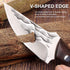 Fixed Blade Hunting Knife, 8.5-inch Bushcraft Survival Tactical Knife with Sheath and Non-Slip Ergonomic Handle for