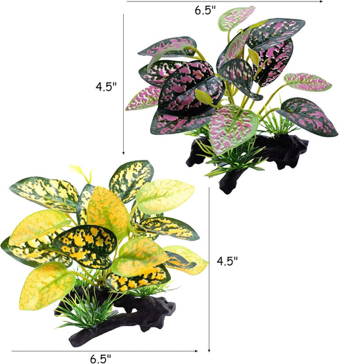 Artificial Fish Tank Plants Silk Aquarium Plastic Plant Aquatic Water Grass Foreground Decor (2PCS Plastic Plants) by M2cbridge