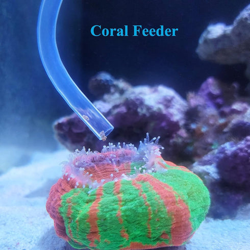 Aquarium Coral Feeder, Manual Cleaner Tool for Fish Tank Cleaning, Siphon Dropper Waste Remover