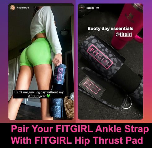 FITGIRL Ankle Strap for Cable Exercise Machines - Work Out Cuff Attachment for Home & Gym, Glute Workouts, Kickbacks,