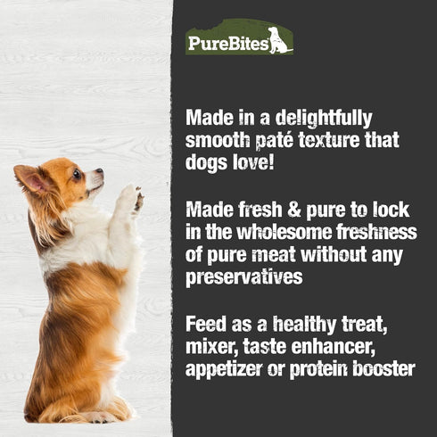 PureBites Chicken & Beef Pates for Dogs - Only 2 Ingredients, Case of 12