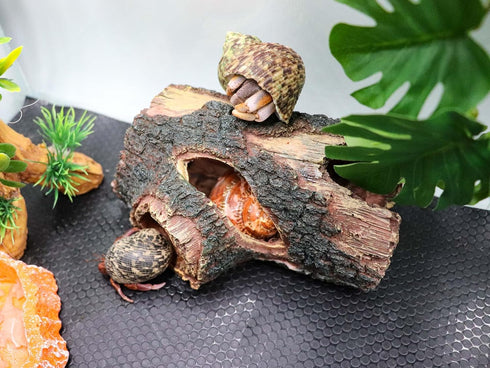 Neeenn Hermit Crab Hideout, Resin Simulation Stone Reptile Cave Hideout, Hermit Crab Climbing Toys, Terrarium Habitat