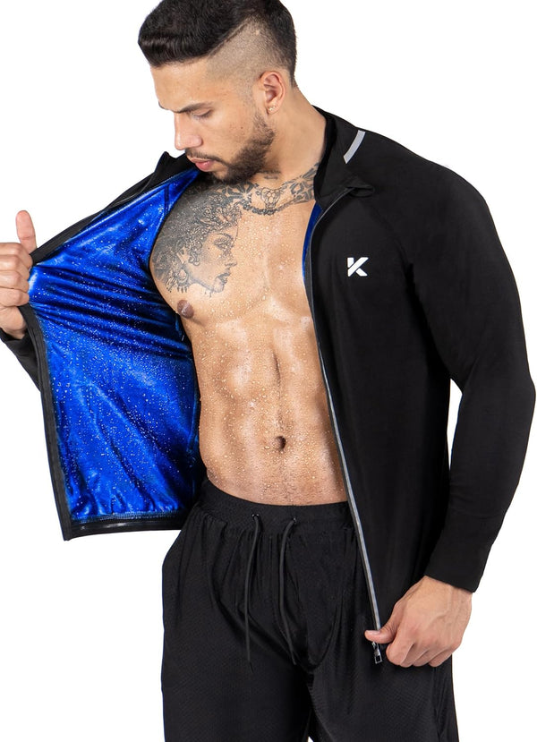 Kewlioo Pro Men's Heat Trapping Sauna Suit For Men, Sauna Long Sleeve