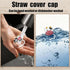 LUBNYSO 4Pcs 10mm (0.4in) Dairy cow Silicone Straw Cover Cap for Stanley Cup, Reusable