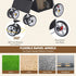 4 ZENY Foldable Pet Stroller, Cat/Dog Stroller with Wheel, Pet Travel Carrier Strolling Cart with Storage Basket, Cup