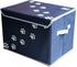 Large Dog Toys Storage Box - 16" x 12" Pet Toy Storage Basket with Lid, Collapsible Canvas Bin (Blue)